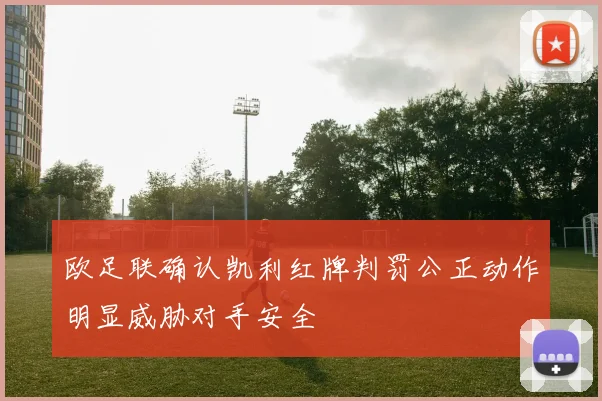 欧足联确认凯利红牌判罚公正动作明显威胁对手安全